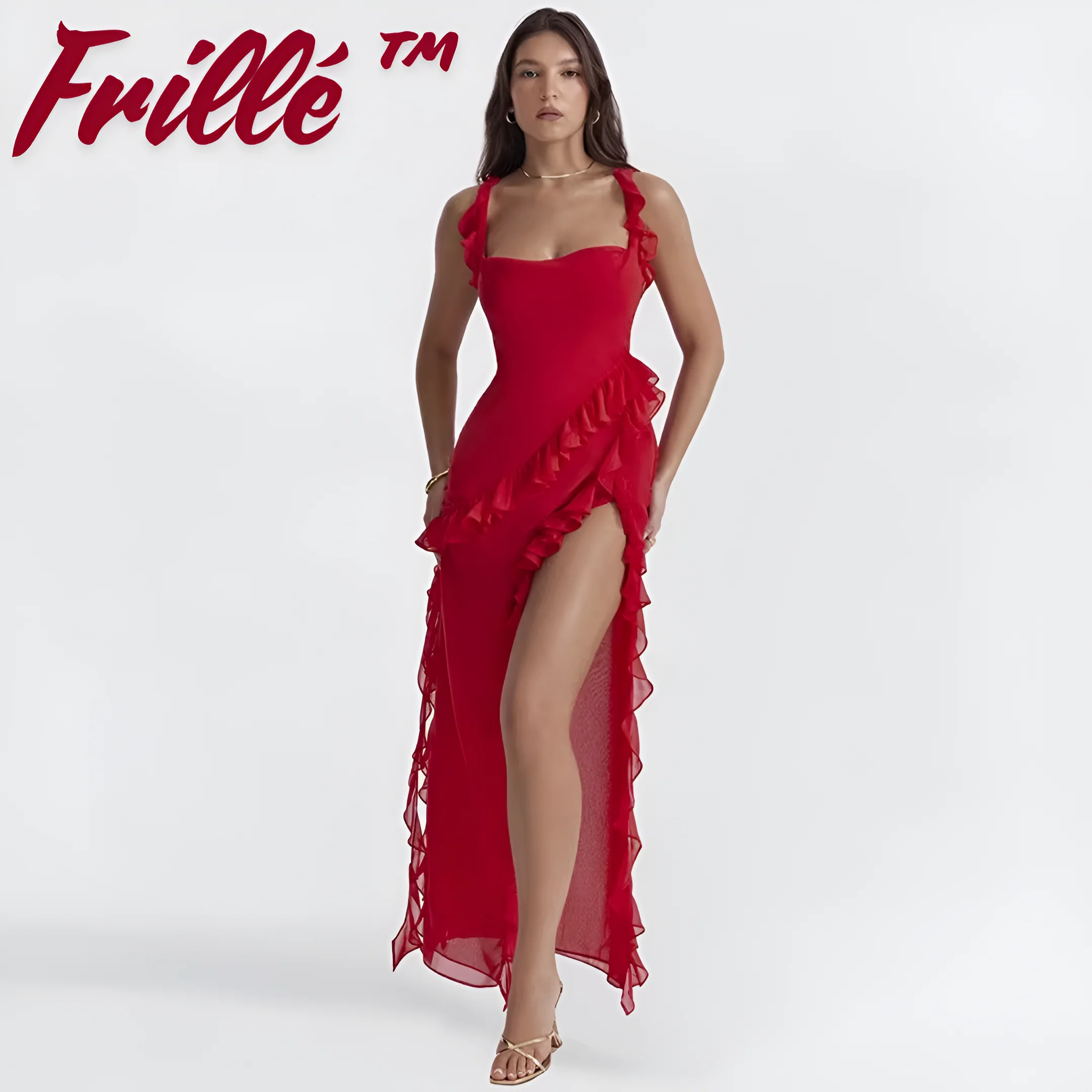 Frillé⹠- Langes RĂŒschenkleid