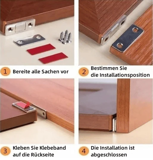 InvisiLock™ | Ultradünne Unsichtbare Schranktürmagnete (4er-Satz) - Image 8
