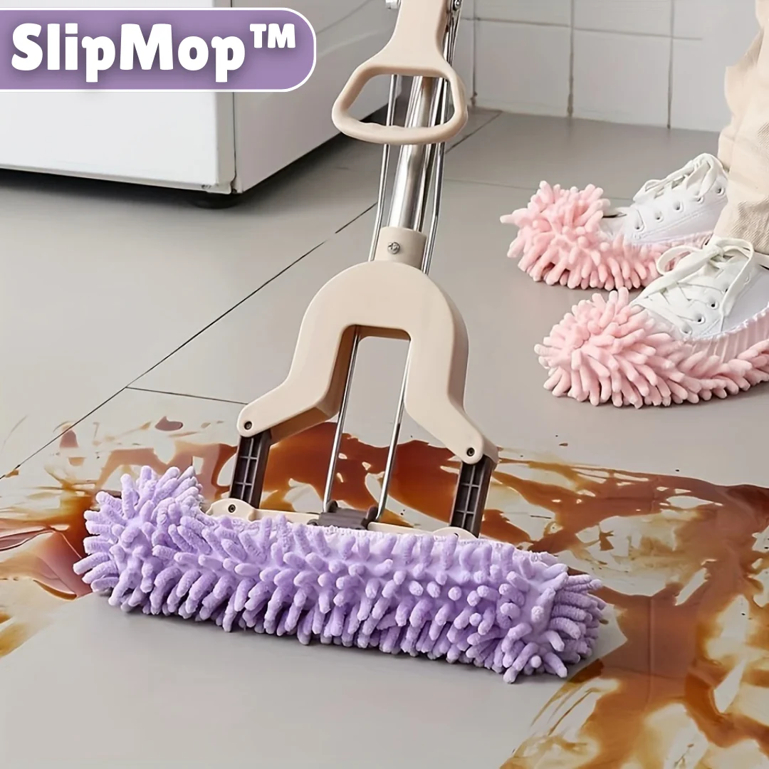 SlipMop™ - Mikrofaser-Bodenreinigungsmopp-Schuhe ( 1 +1 Gratis)